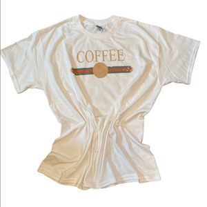 NWOT Boujee Coffee Graphic Tee